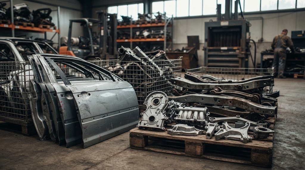 Steel and aluminium materials recovered from end-of-life vehicles