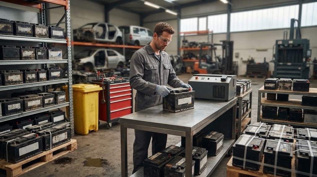 Automotive batteries prepared for responsible recovery