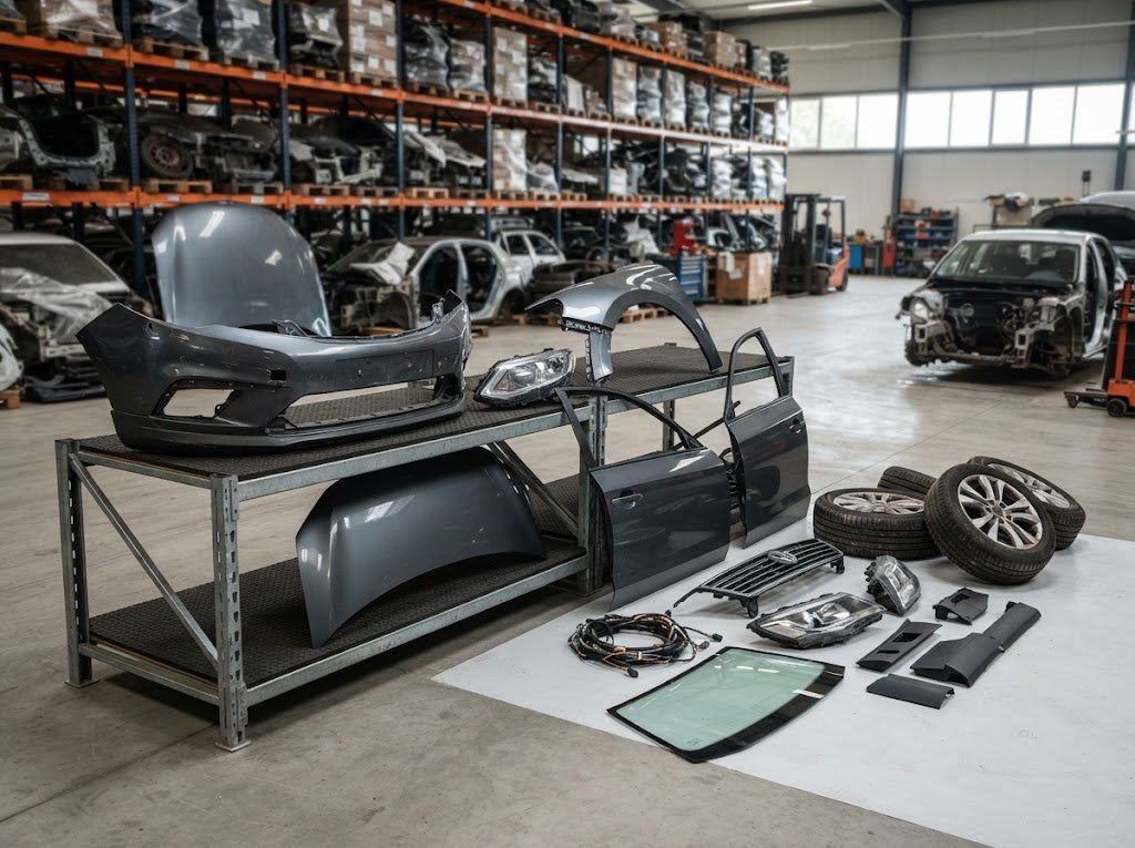 Recovered vehicle body panels and automotive components