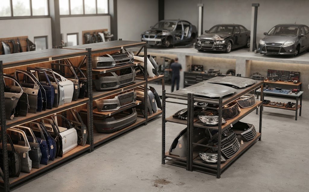 Salvaged automotive body parts