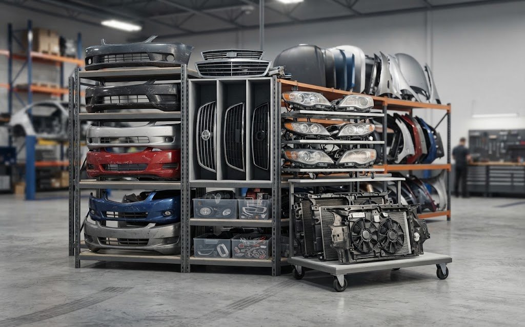Salvaged front end automotive components