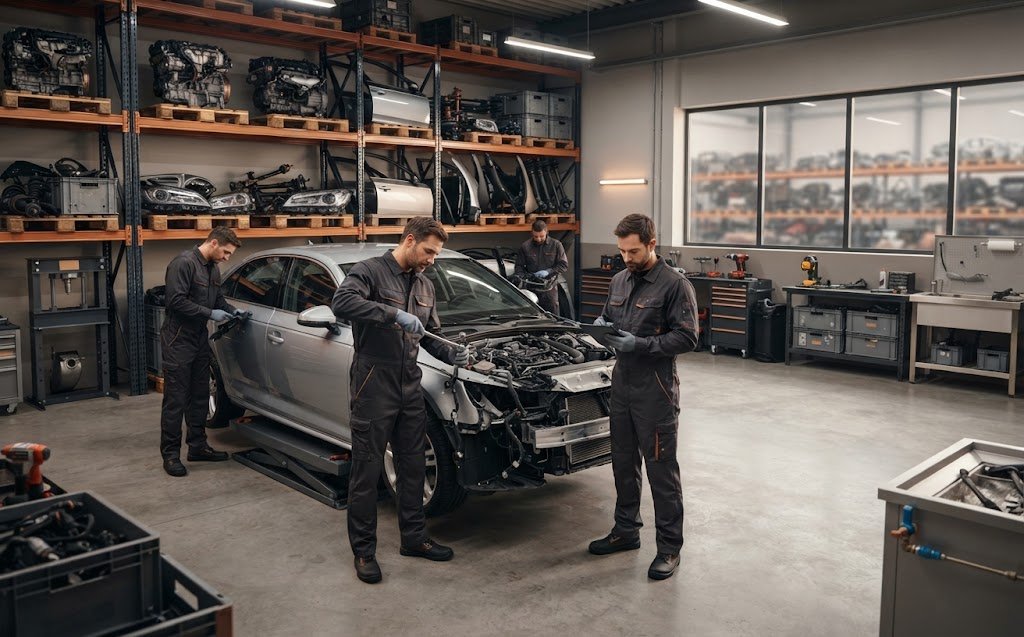 Reusable automotive components recovered from vehicles